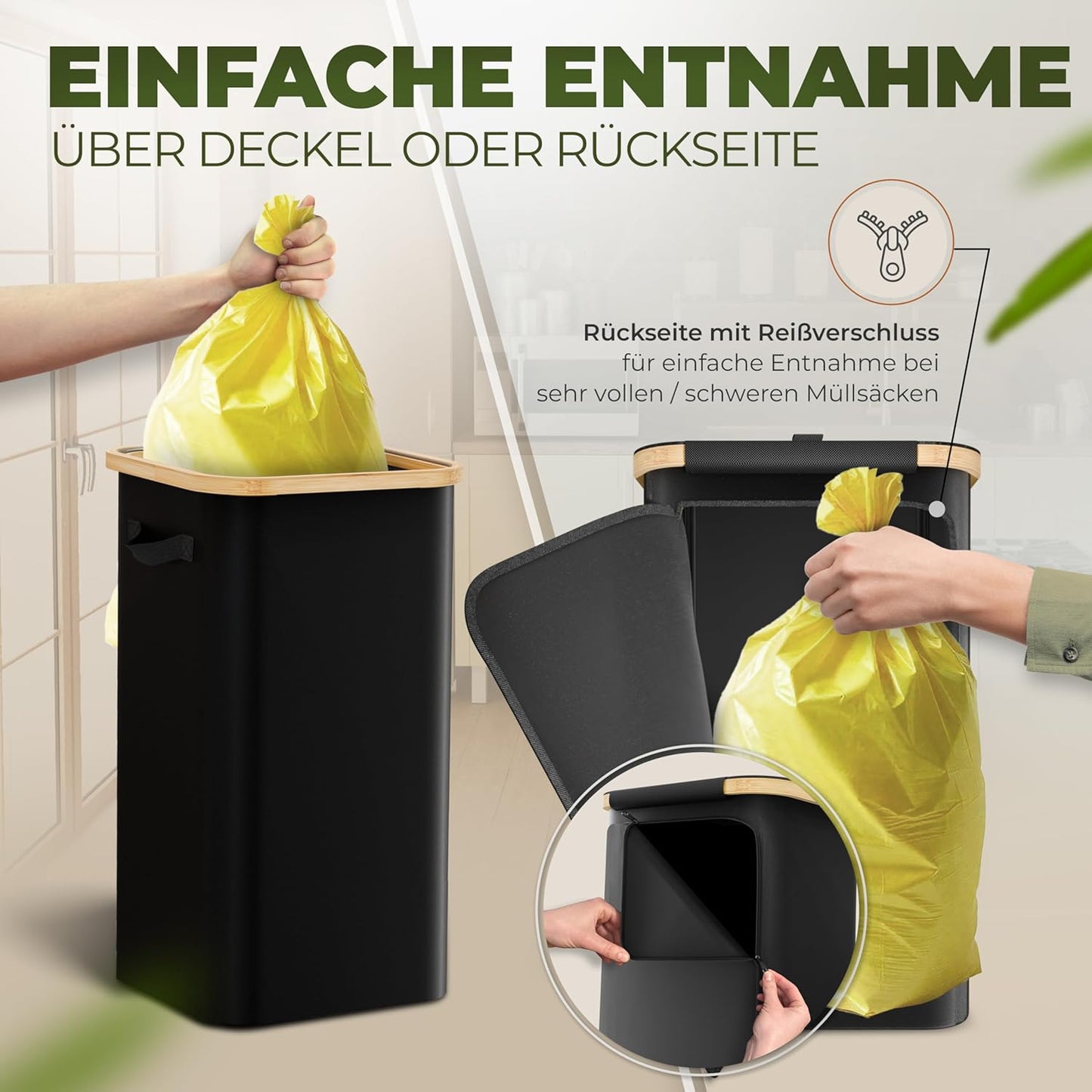 Müllsackständer, Schwarz