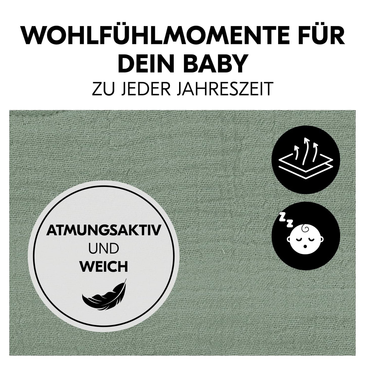 Schonbezug für Babywippen und Hochstuhlaufsätze, Sage