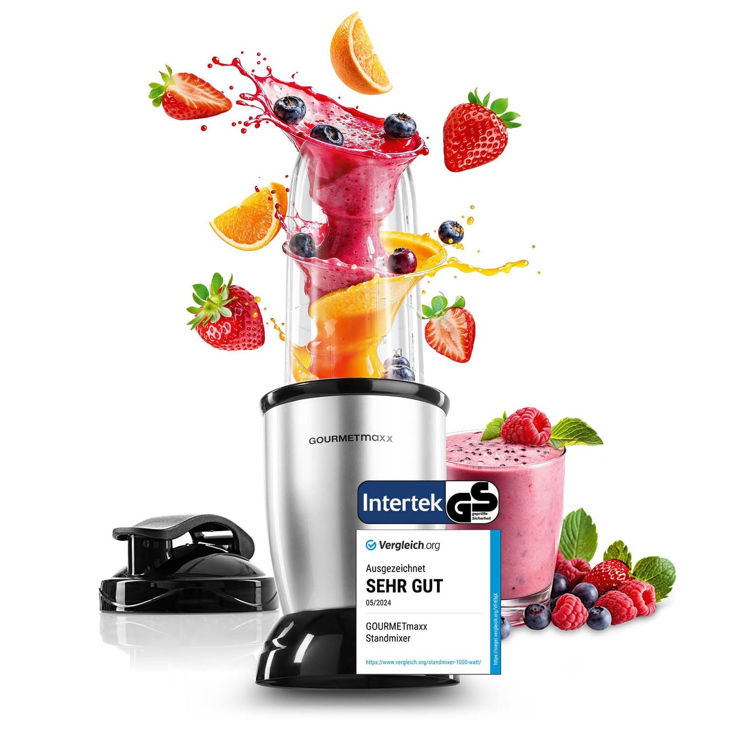 Nährstoffextraktor, Silber-schwarz | 500 W Nutrition Mixer | M-set