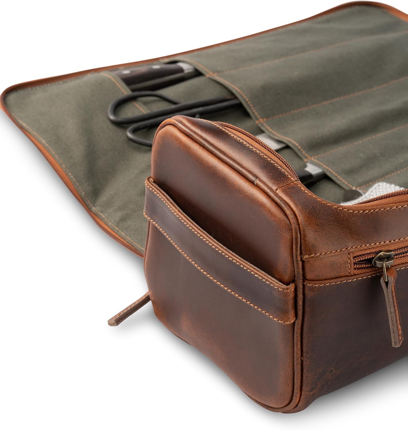 Arvid Messerrolltasche, Walnussbraun