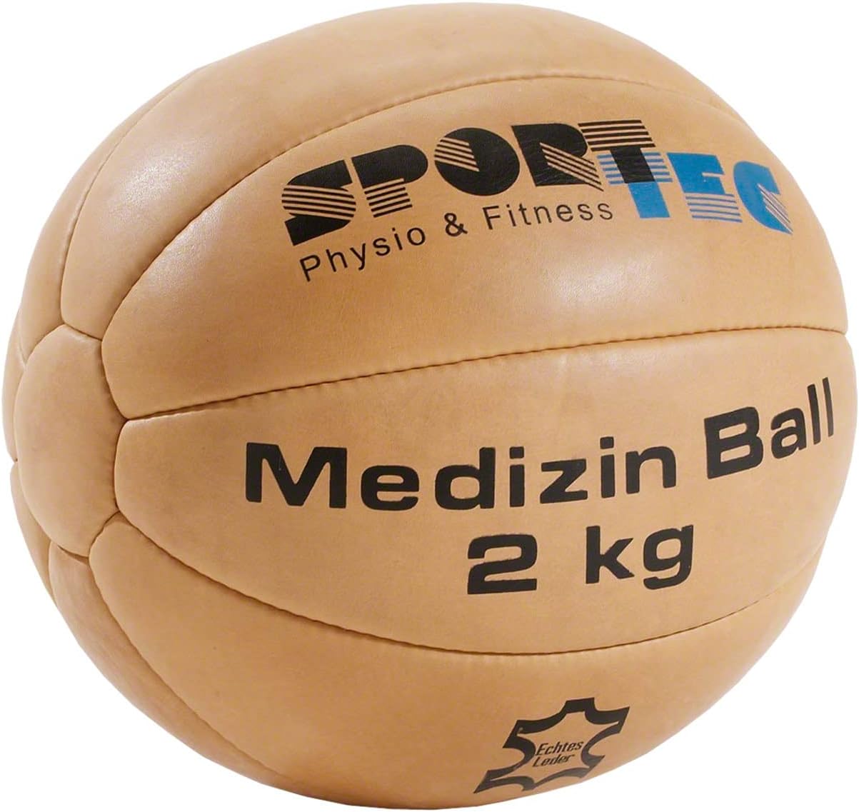 Medizinball aus echtem Leder 2 kg, 2.0 Kilogramm