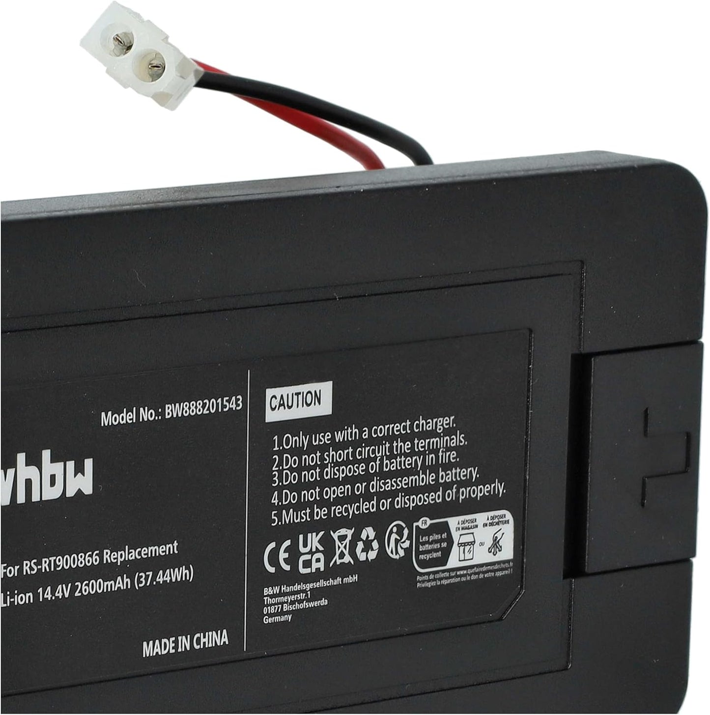 Ersatzakku für Rowenta RS-RT900866 Heimroboter (2600mAh, 14,4V)