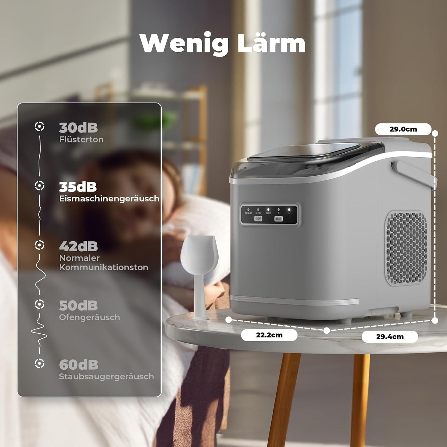Eiswürfelmaschine, Grau
