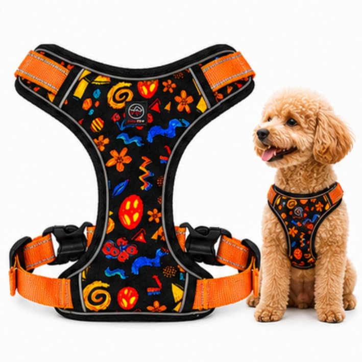 Verstellbares Hundegeschirr Jungle Pop, S Jungle