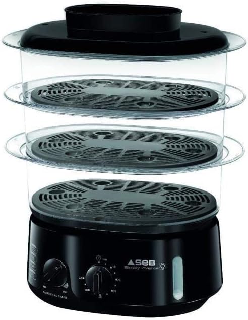 Simply Invents Dampfgarer VC110800 mit 3 Schalen, Warmhaltefunktion