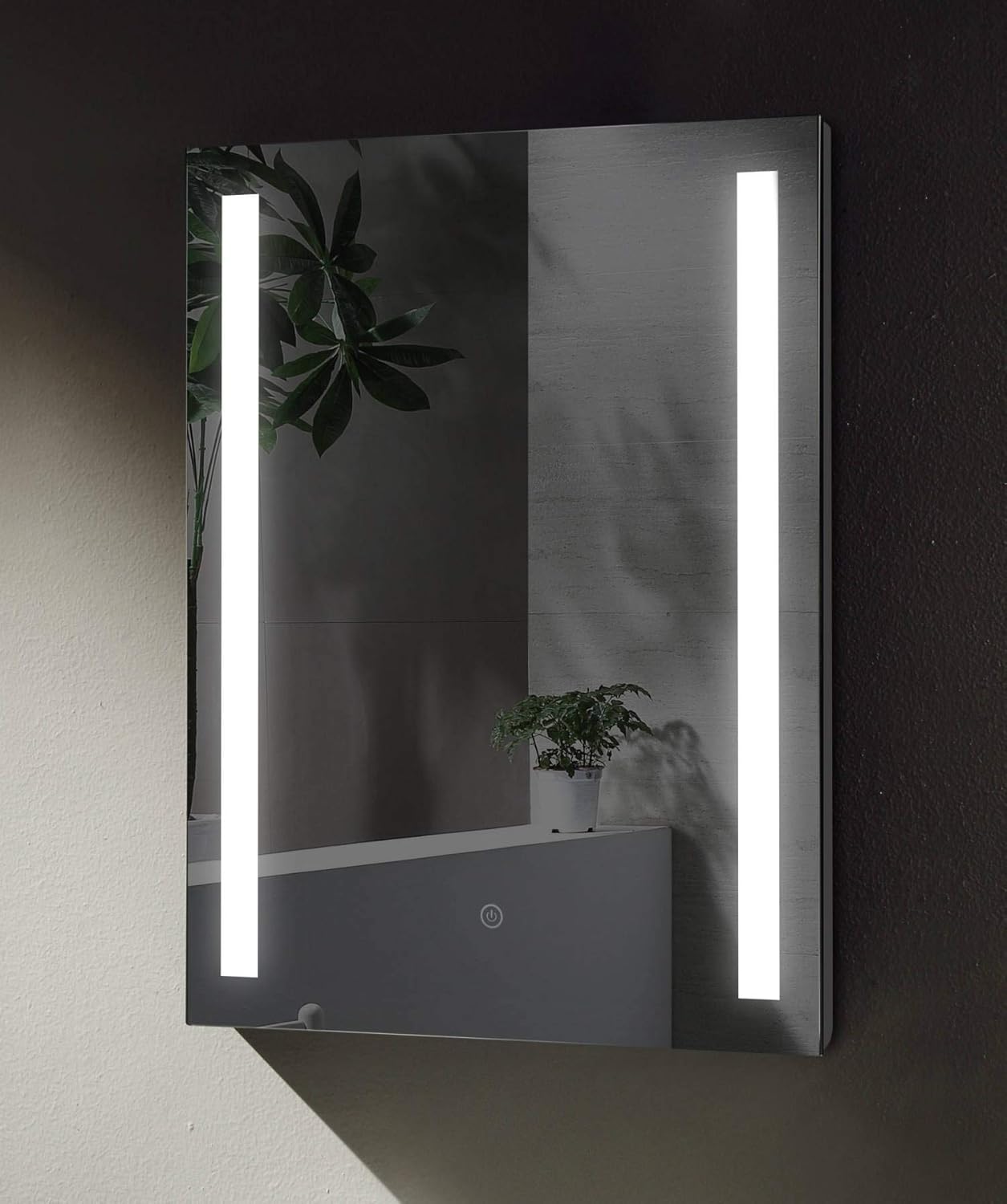 Badspiegel mit LED-Beleuchtung, 80L x 60B cm