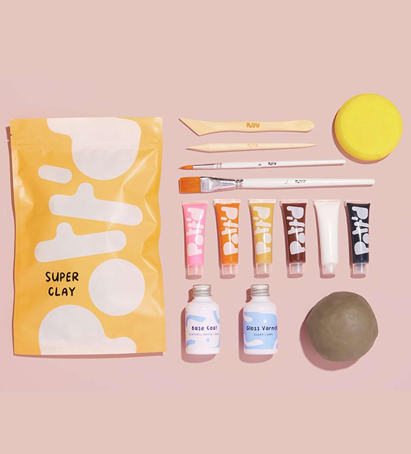 Mini-Töpfer-Set mit lufttrocknendem Ton, Boulangerie Buddies