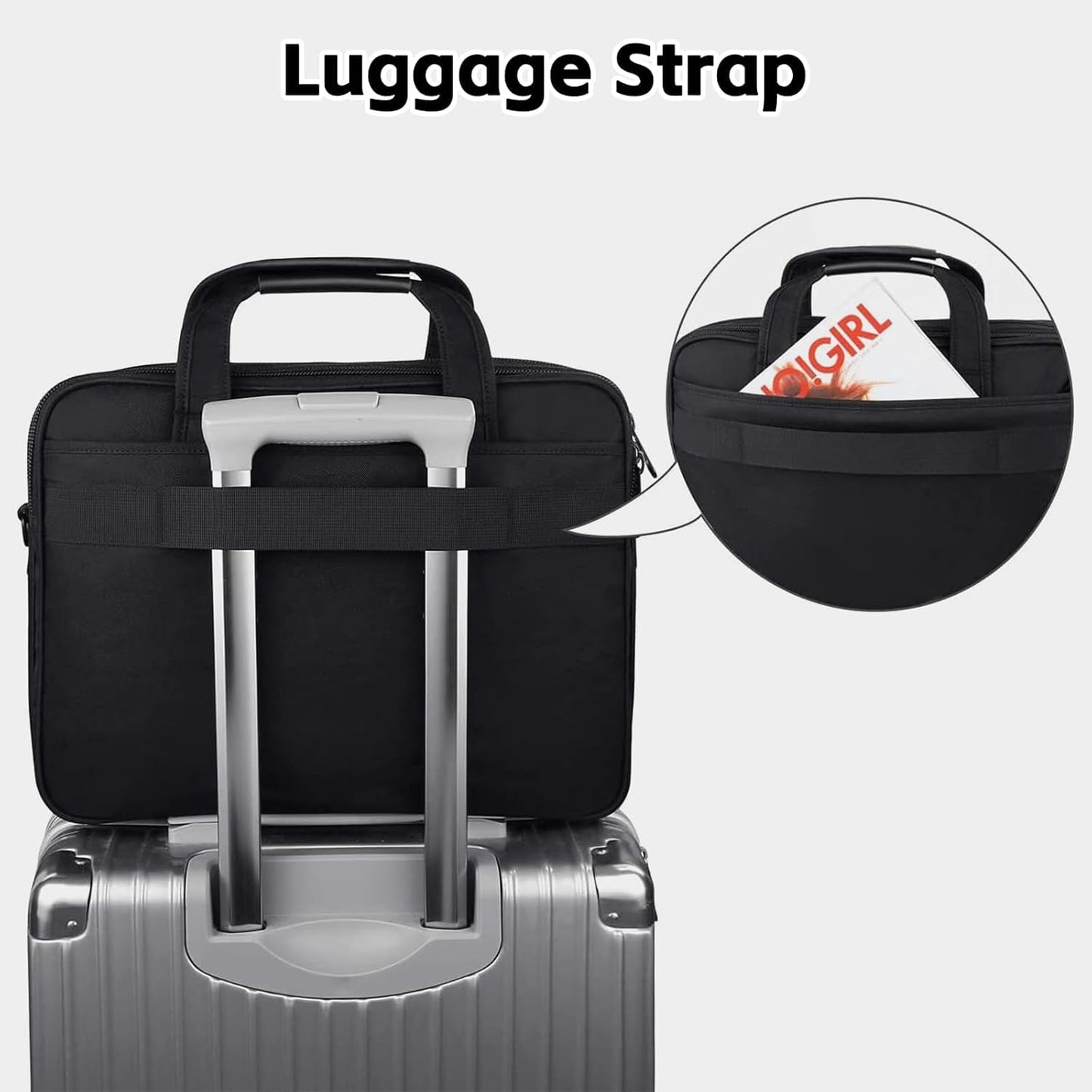 Laptoptasche 15,6 Zoll Aktentasche für Notebook, 15.6 Zoll Schwarz