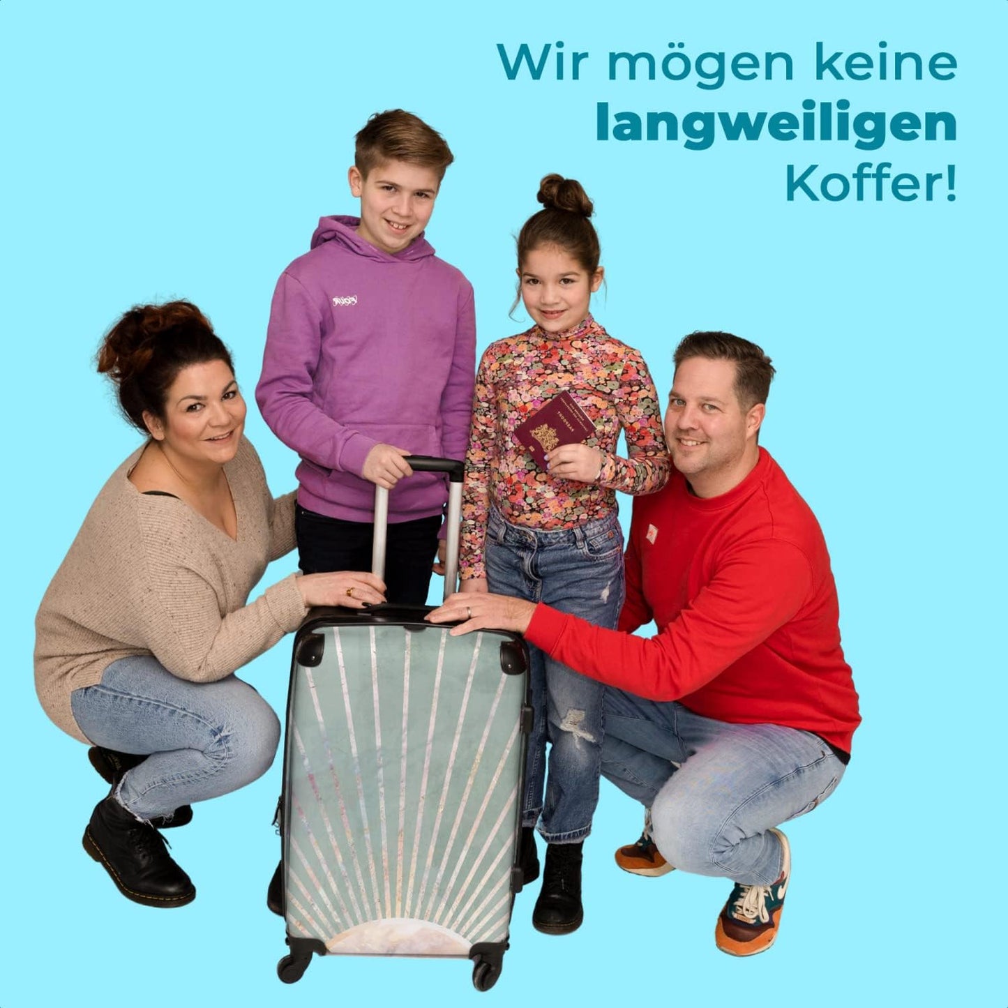 Grosser Trolley-Reisekoffer mit 4 Rollen (90 Liter)