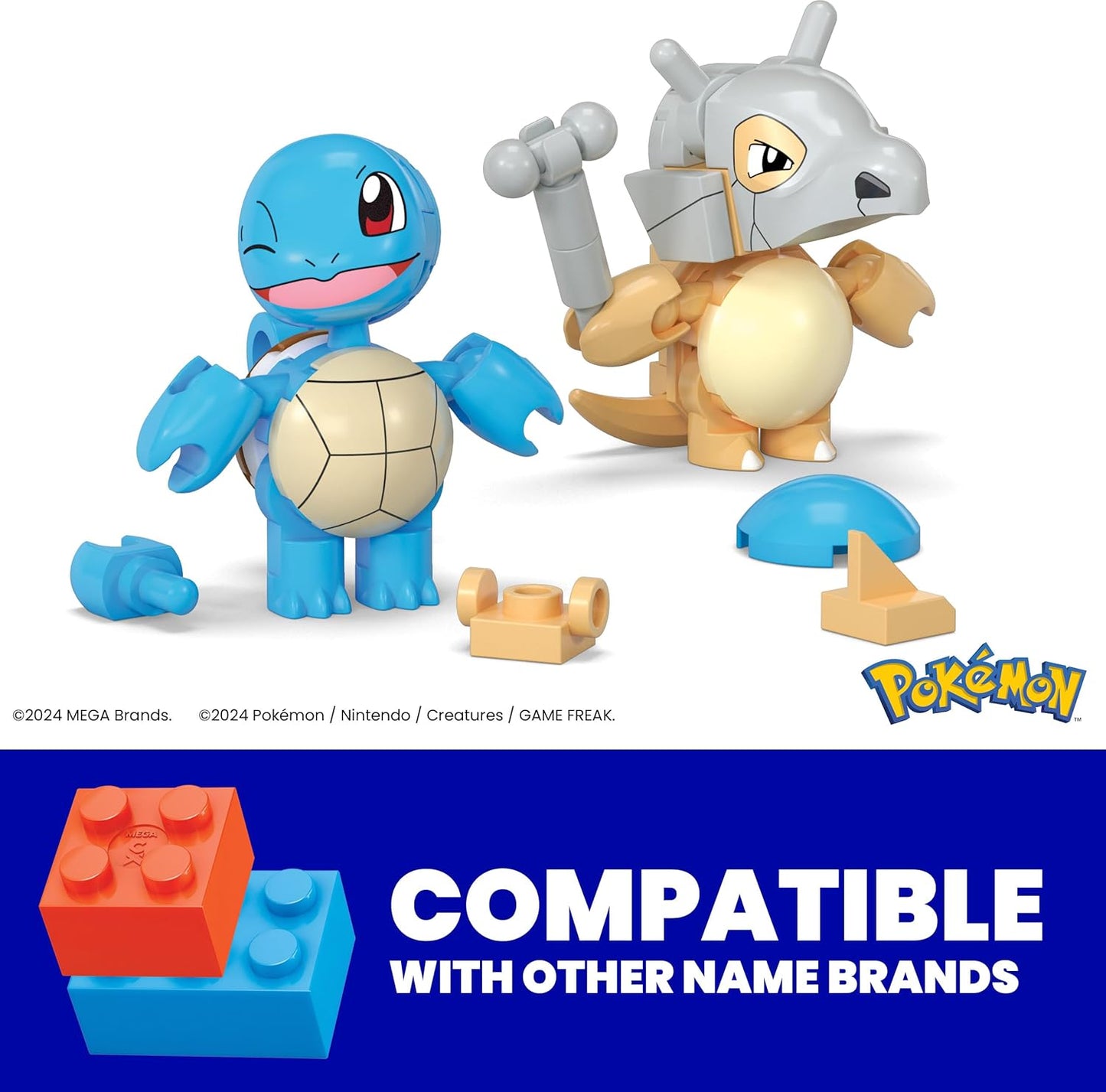 Pokémon Actionfigur Bauspielzeug-Set Schiggy und Tragosso, Schiggy und Tragosso