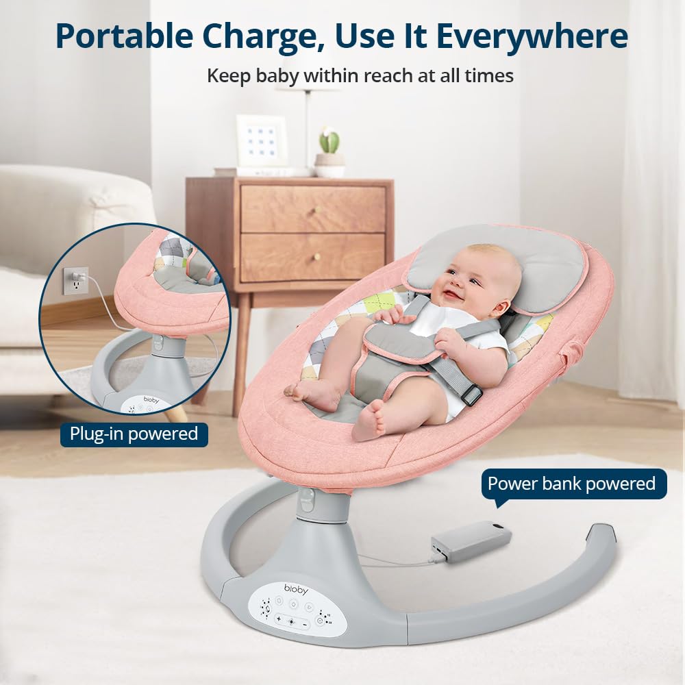 Elektronische Babywippe, Rosa