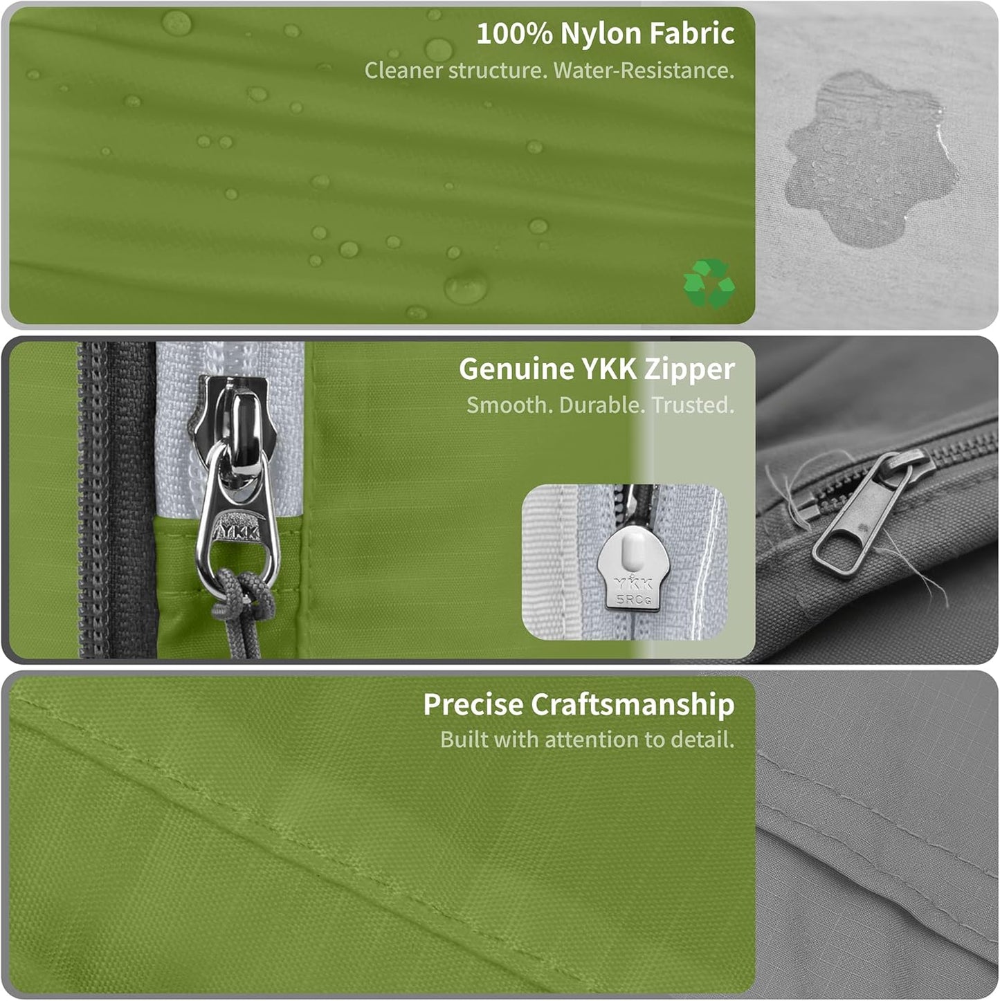 Kompressions-Packwürfel-Set (5-teilig, erweiterbar), 5PCS Green