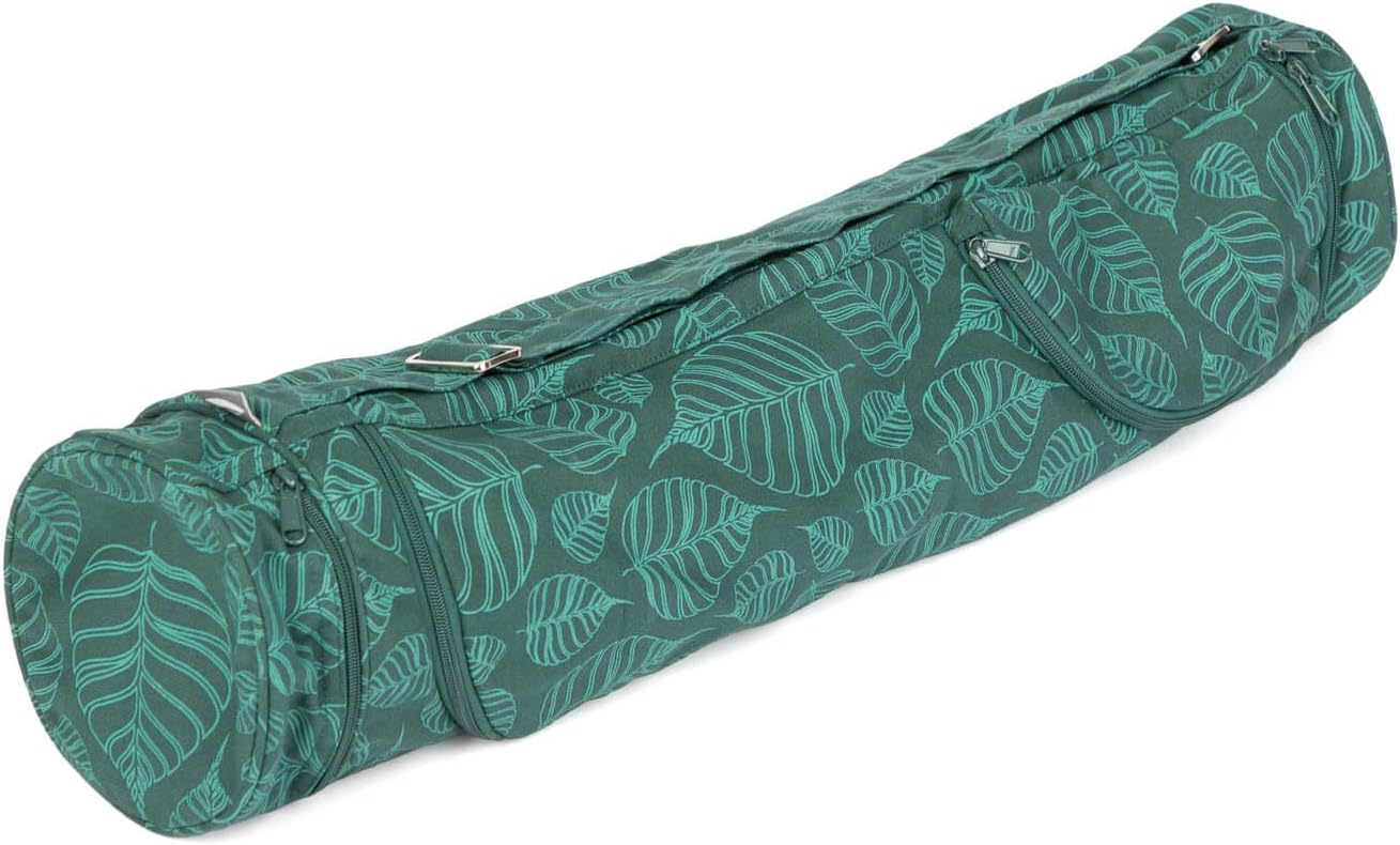 Yogatasche Asana für Matte & Zubehör, Maharaja Collection, Bodhi Leaves/Deep Green 70 cm