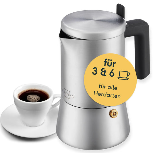 Espressokocher Induktionsgeeignet (300 ml, 6 Tassen), Espressokocher 300 ml