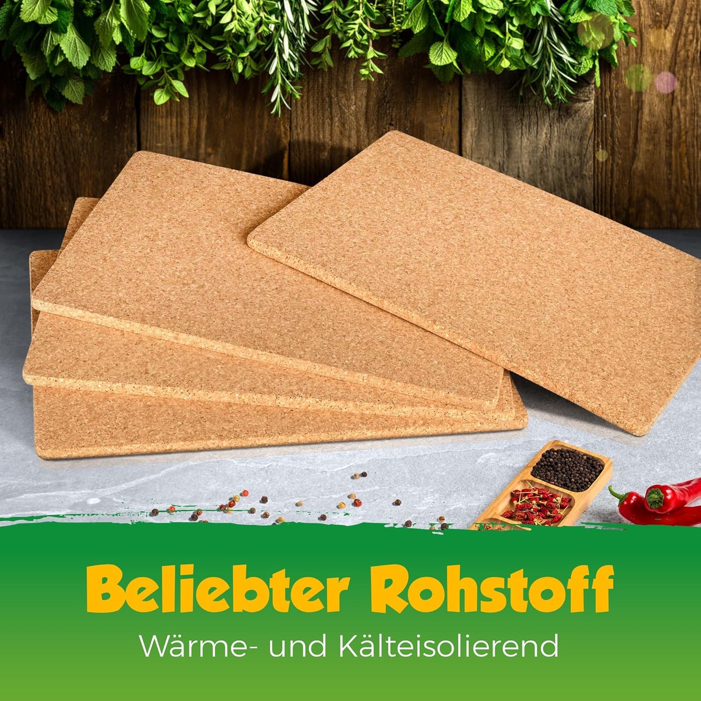 XXL Kork-Topfuntersetzer, 1 45x30 cm, rechteckig