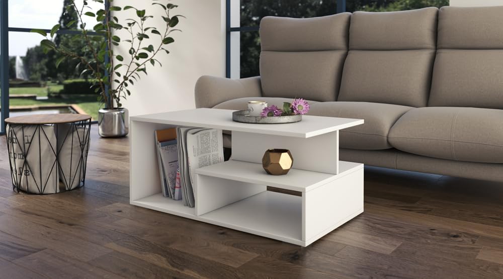 Moderner Couchtisch, 1. Weiss