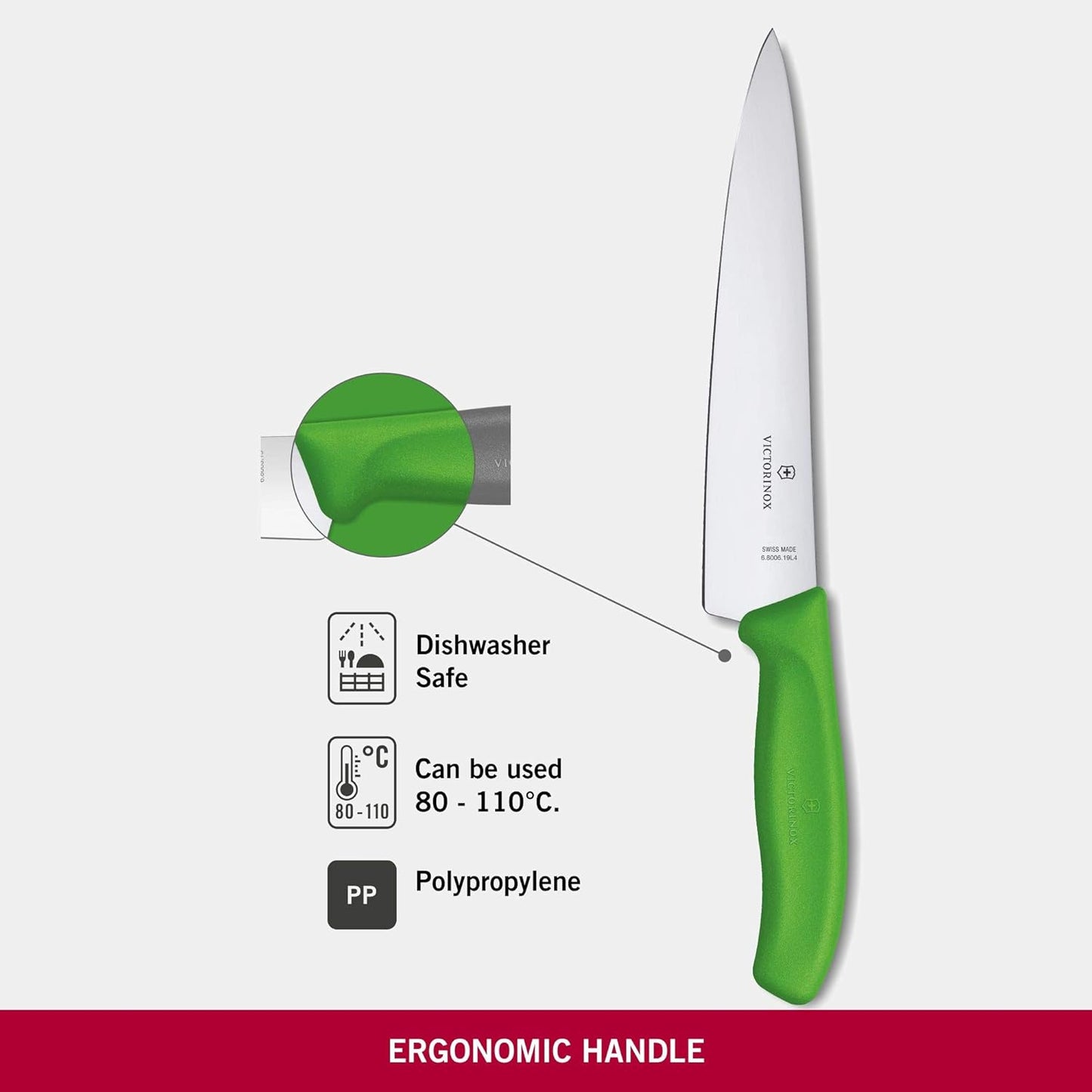 Swiss Classic Küchenmesser, Blister-Verpackung|Grün
