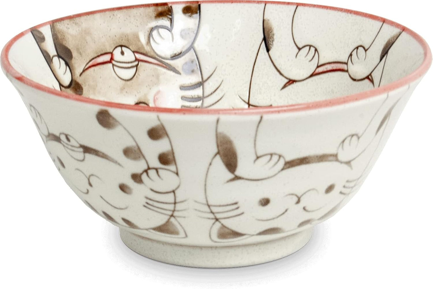 Tokio Japan Dessertschalen mit Katzendesign, 2 Stück, 2x Three Cats 15x7cm 500ml Bluepink