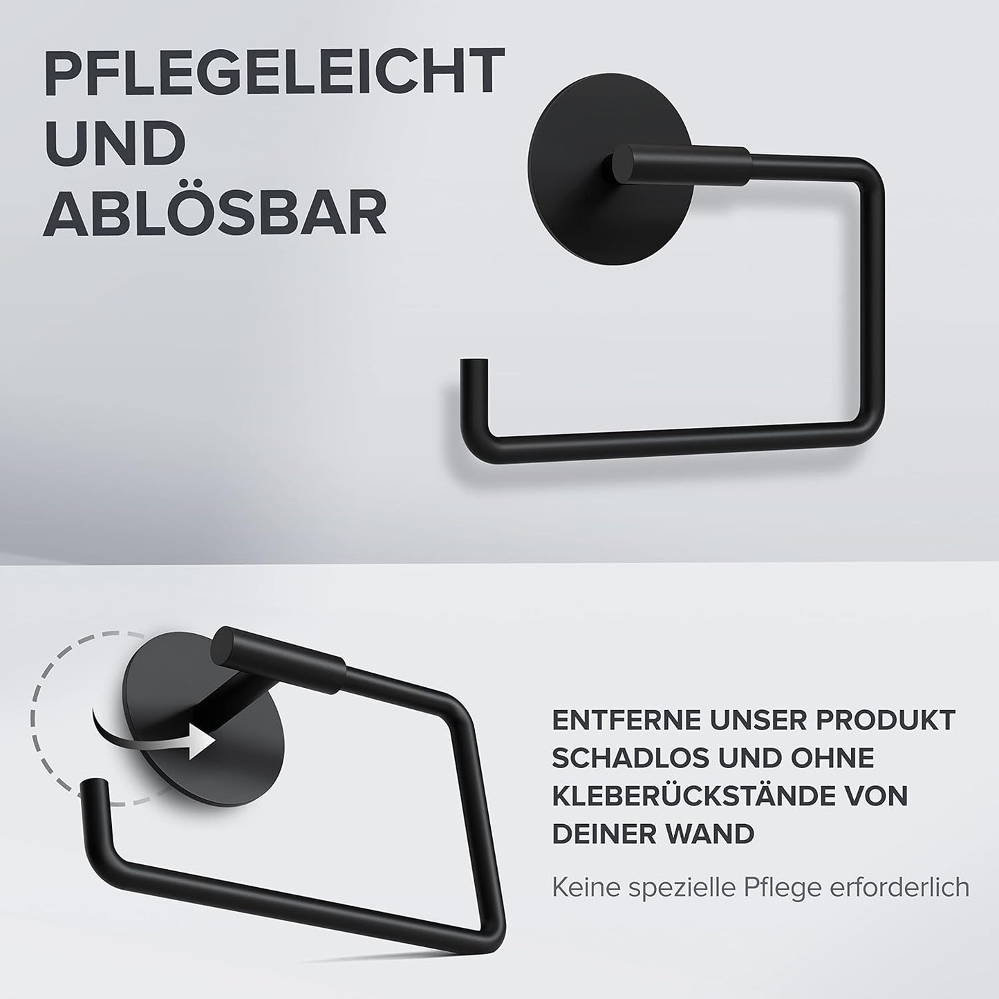 Toilettenpapierhalter Tromoy, Schwarz Zum Kleben