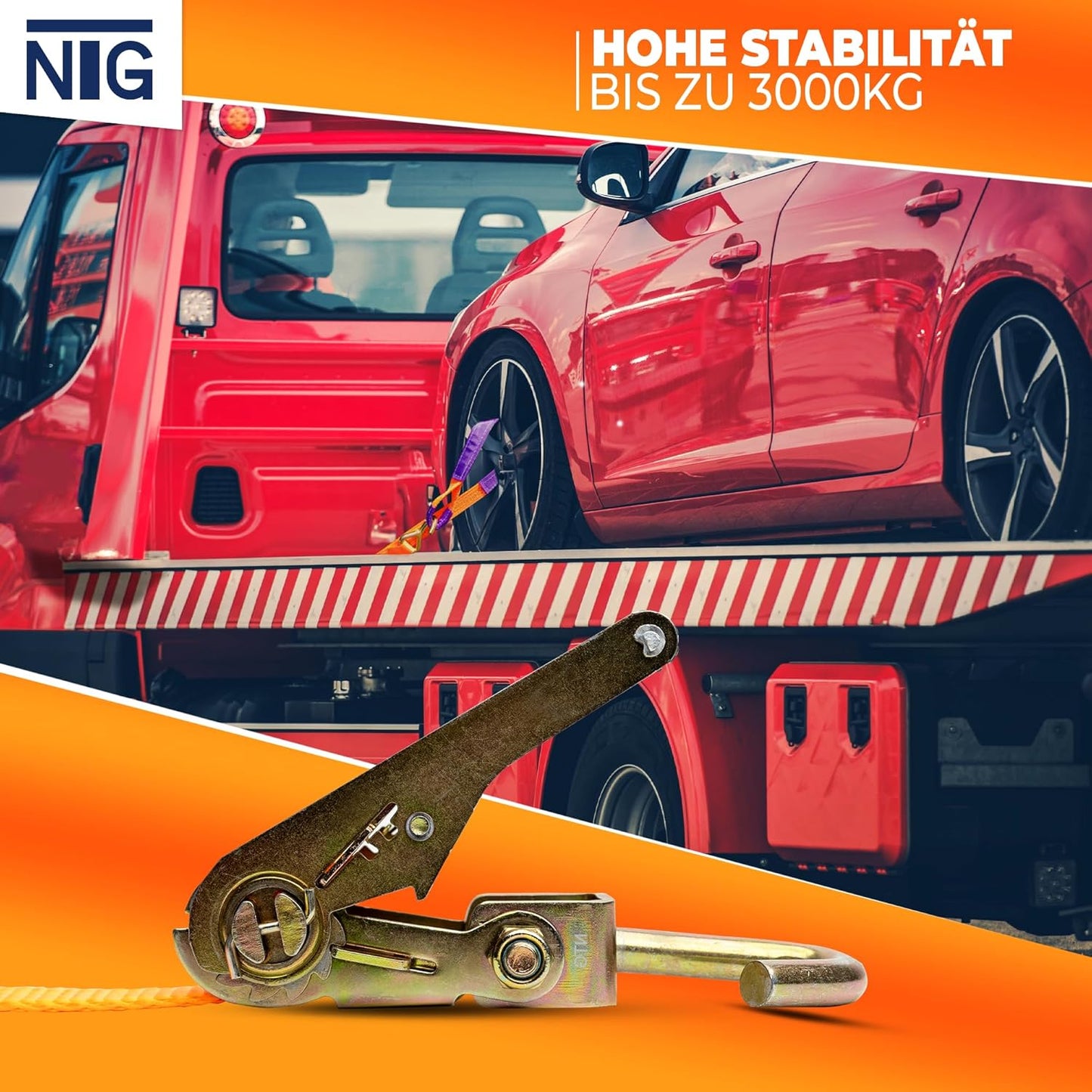 4 Stück Spanngurte für Auto-Transport