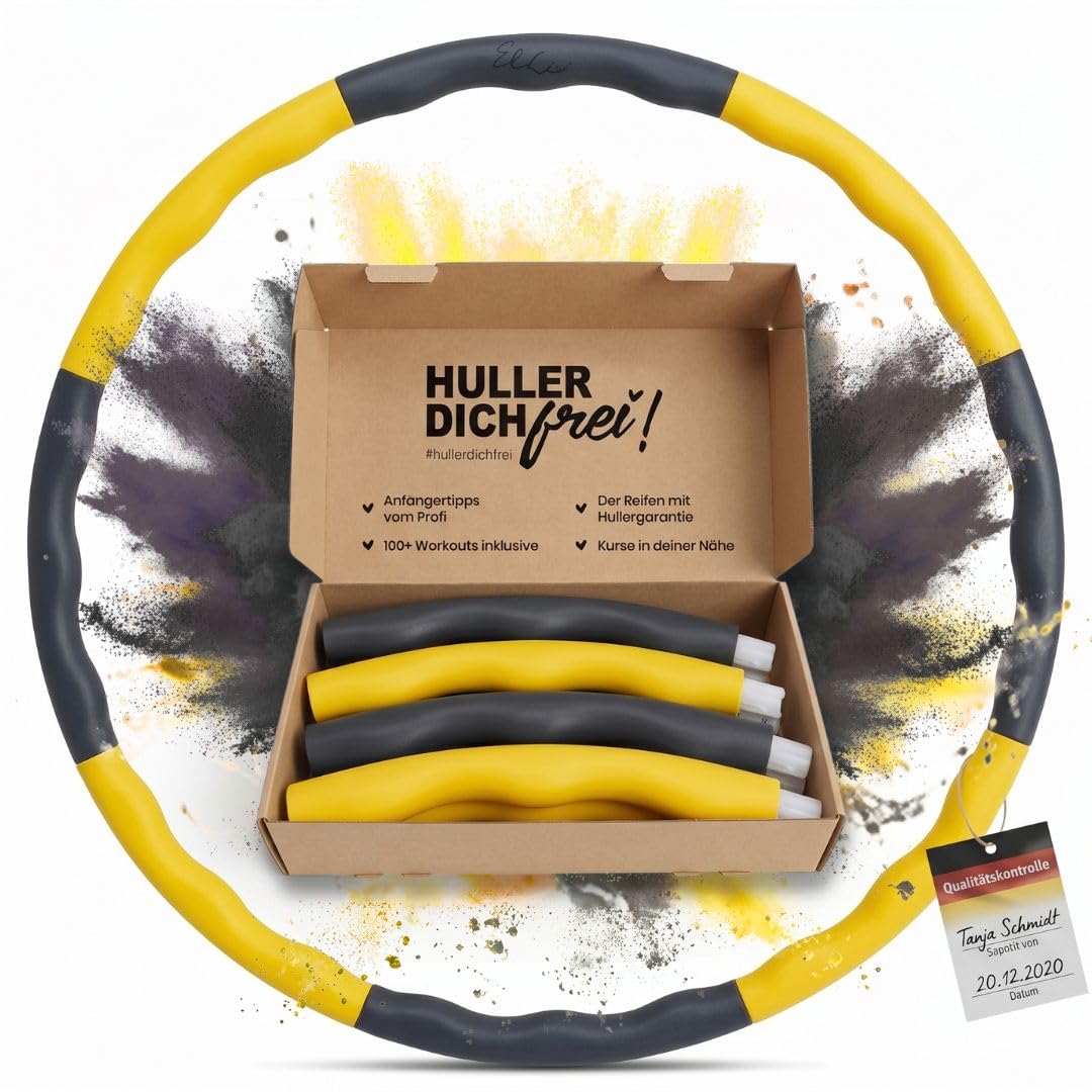 Hula Hoop Reifen, Gelb-Schwarz