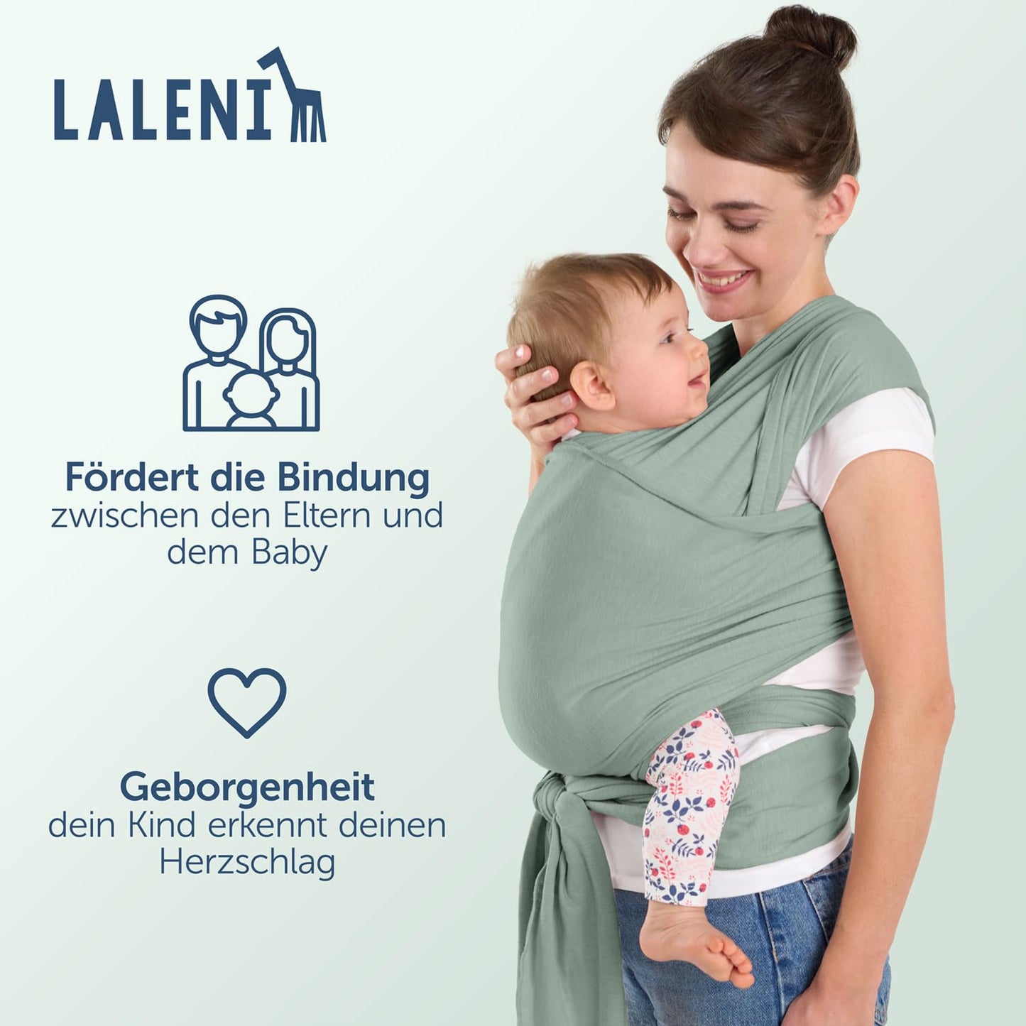 Tragetuch für Neugeborene, grün