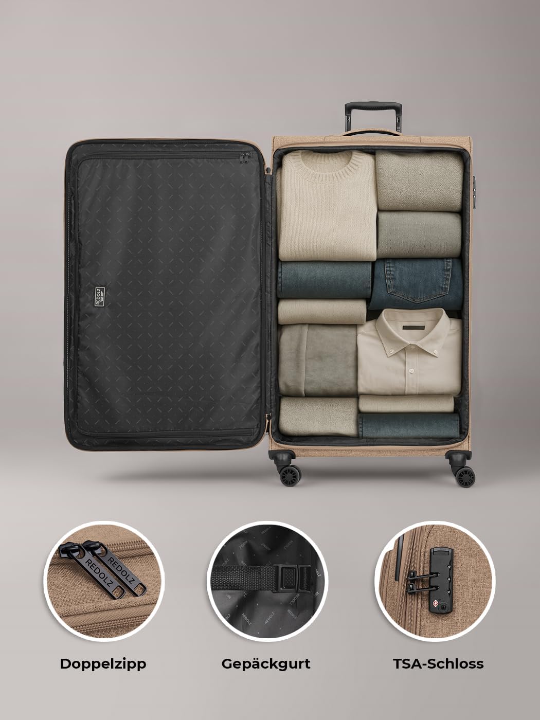 Jumbo Trolley, Coffee XL Sondergröße (90 cm) 4-Rad