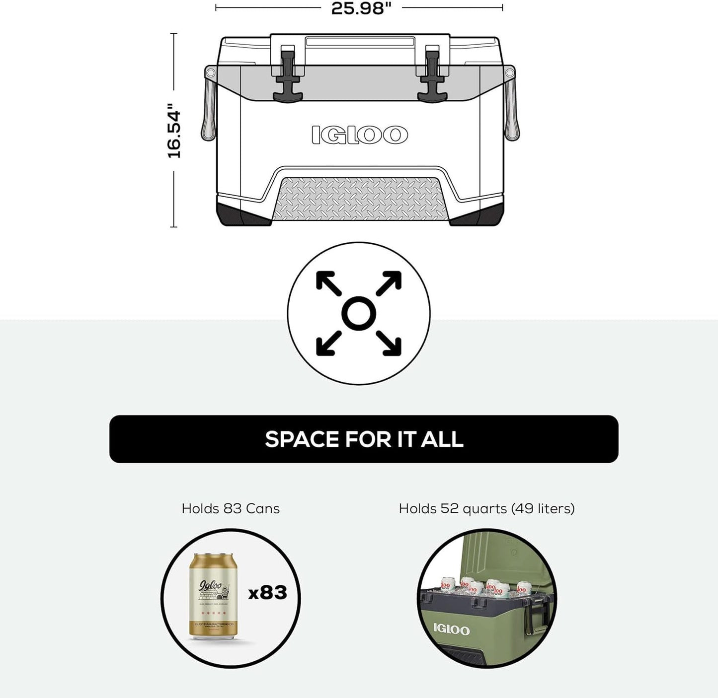 Camping Thermobox BMX, 49L Grün