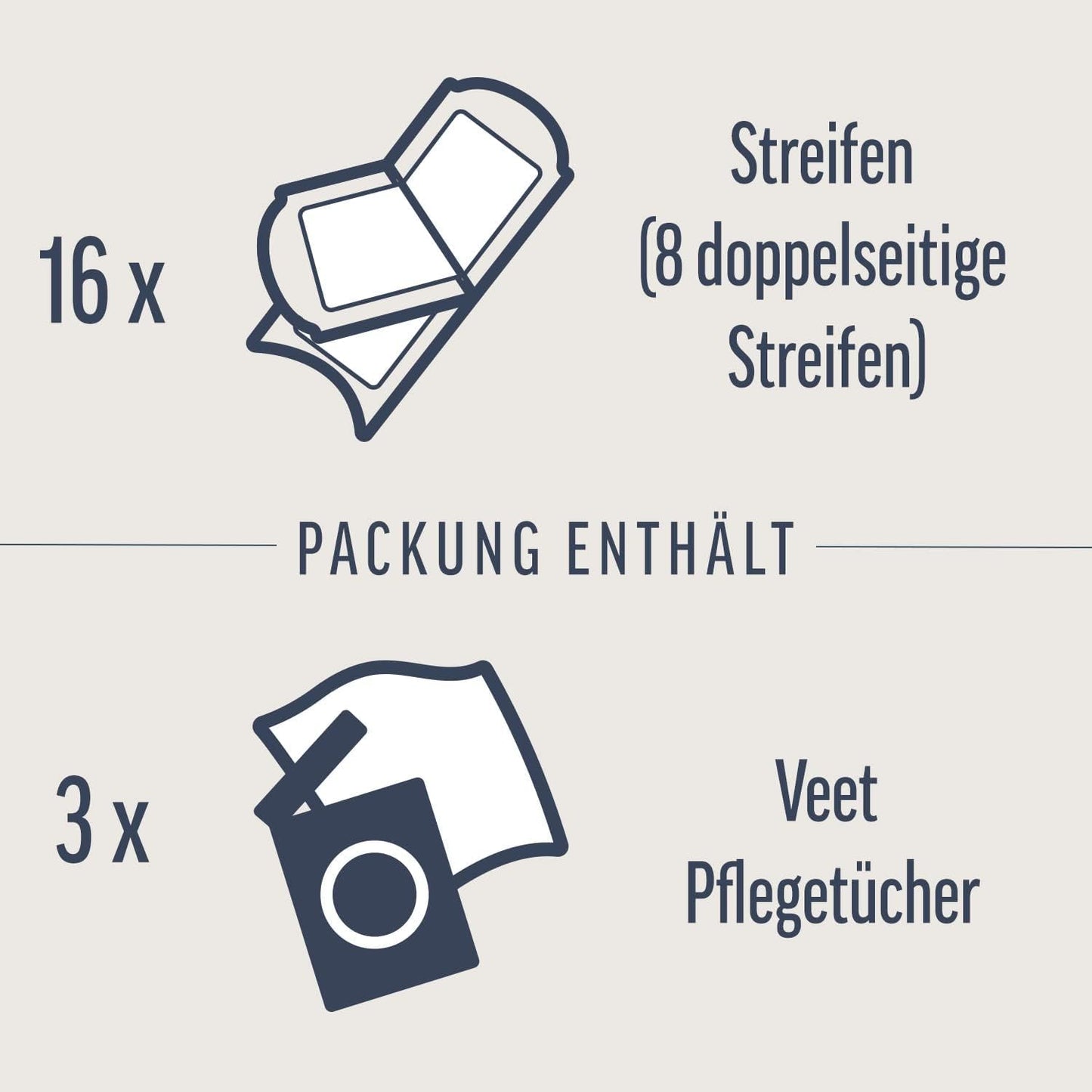 6er-Pack Kaltwachsstreifen