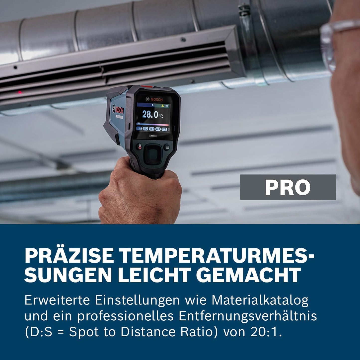 Infrarot-Thermometer GIS12V-700-14 mit Grafik-Display