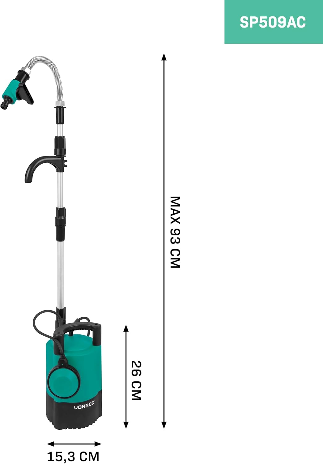 Regenfasspumpe mit Trockenlaufschutz, SP509AC_Elektrisch