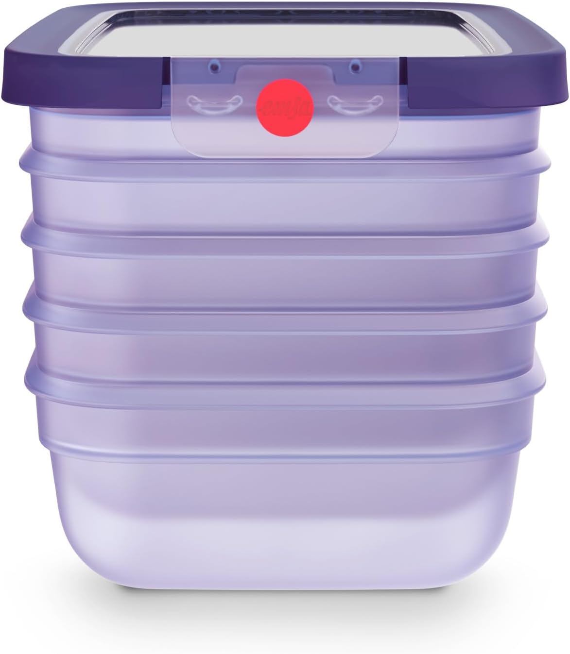 oneClick Frischhaltedosen, Set 5 (1,2L) Violett
