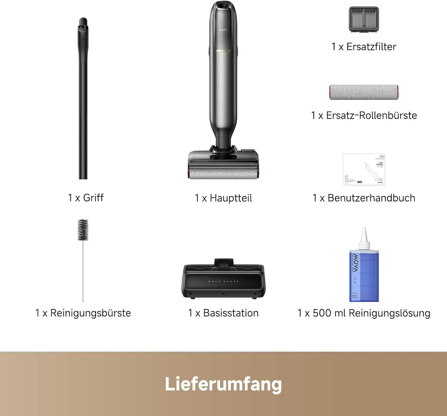 Nass-Trockensauger M50 mit Doppel-Kantenreinigung, M50 Schwarz