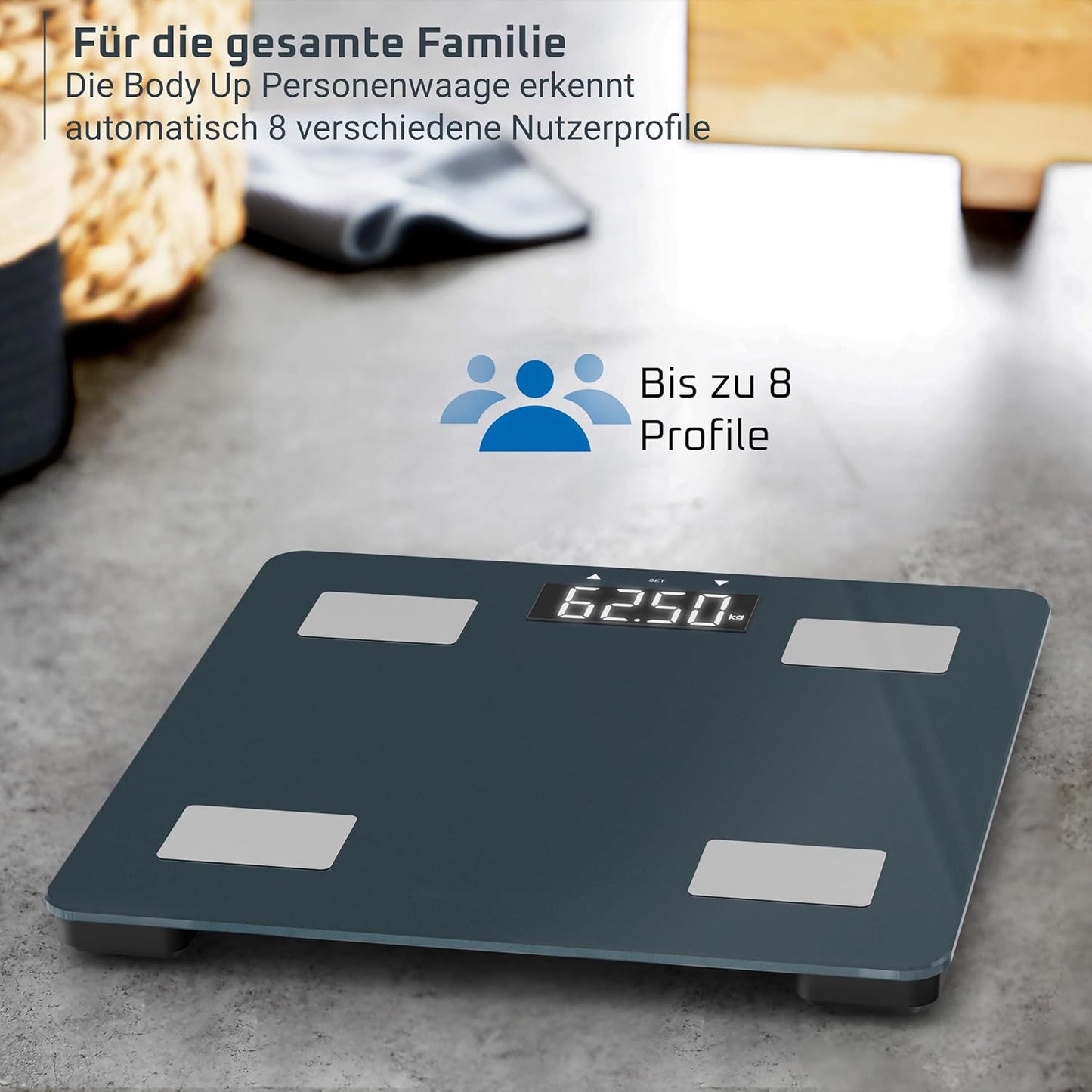 Digitale Personenwaage BR2600 Blau 180 kg