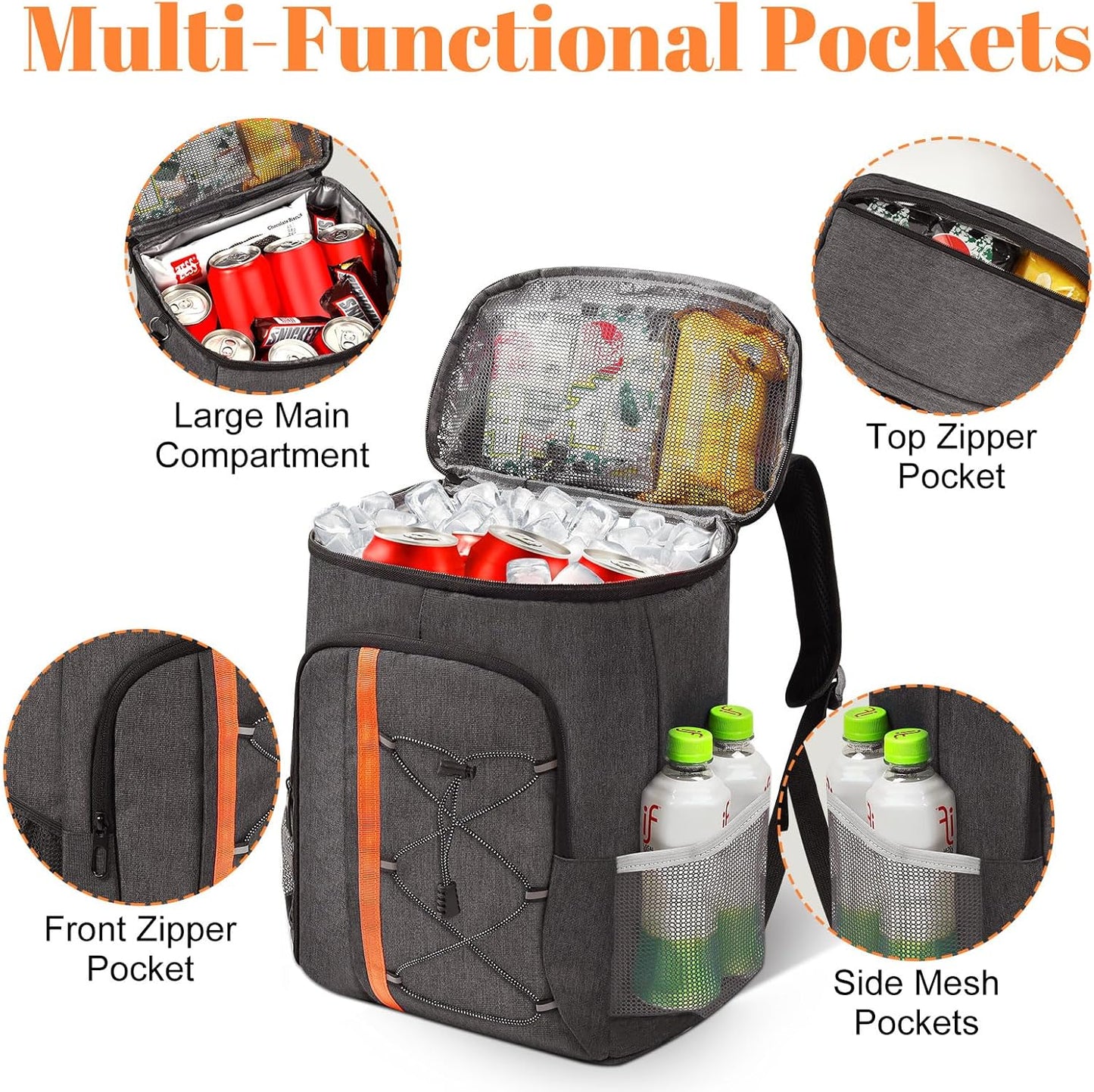 Kühlrucksack, dunkelgrau