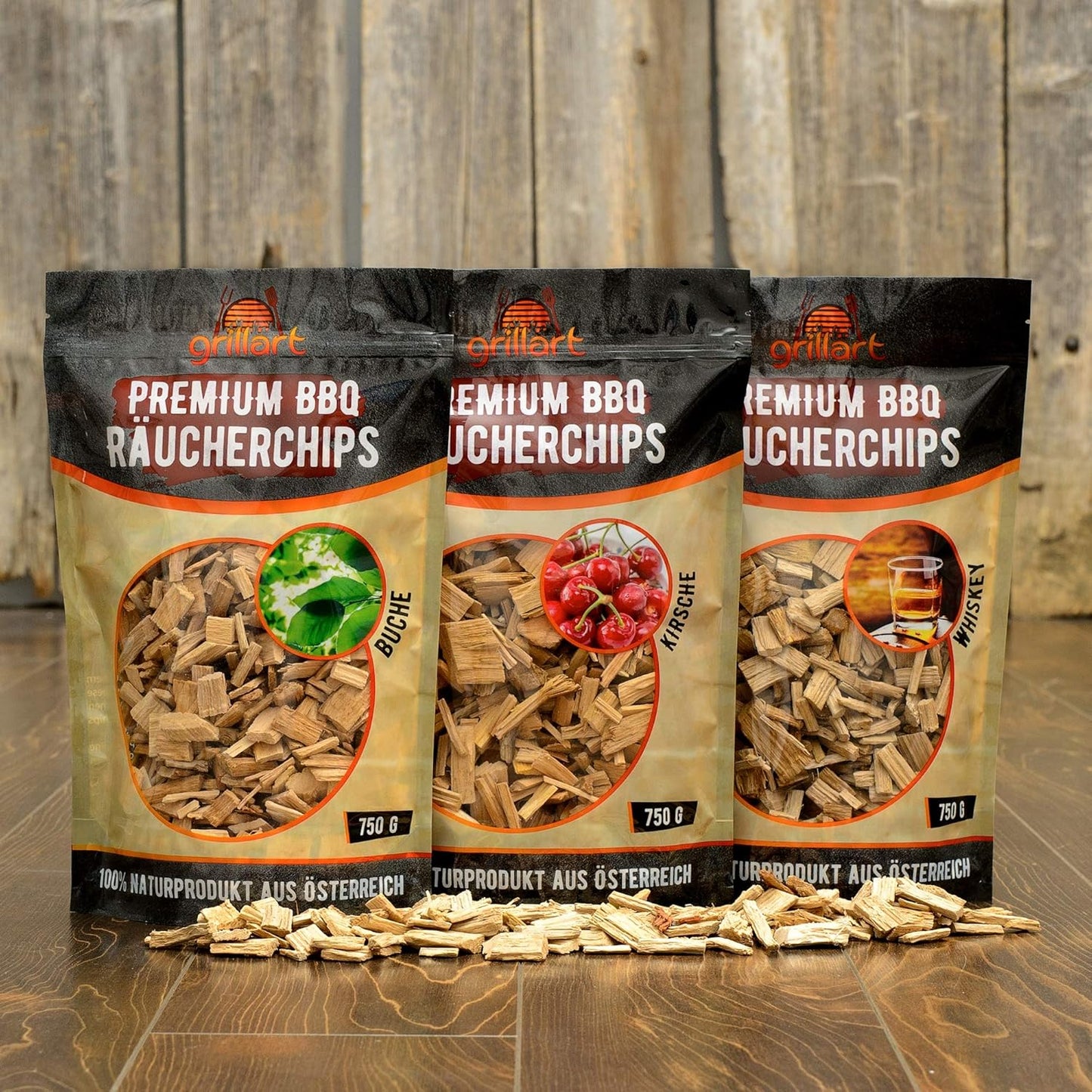 BBQ Räucherchips Mix-Set (3x750g), 3er Pack