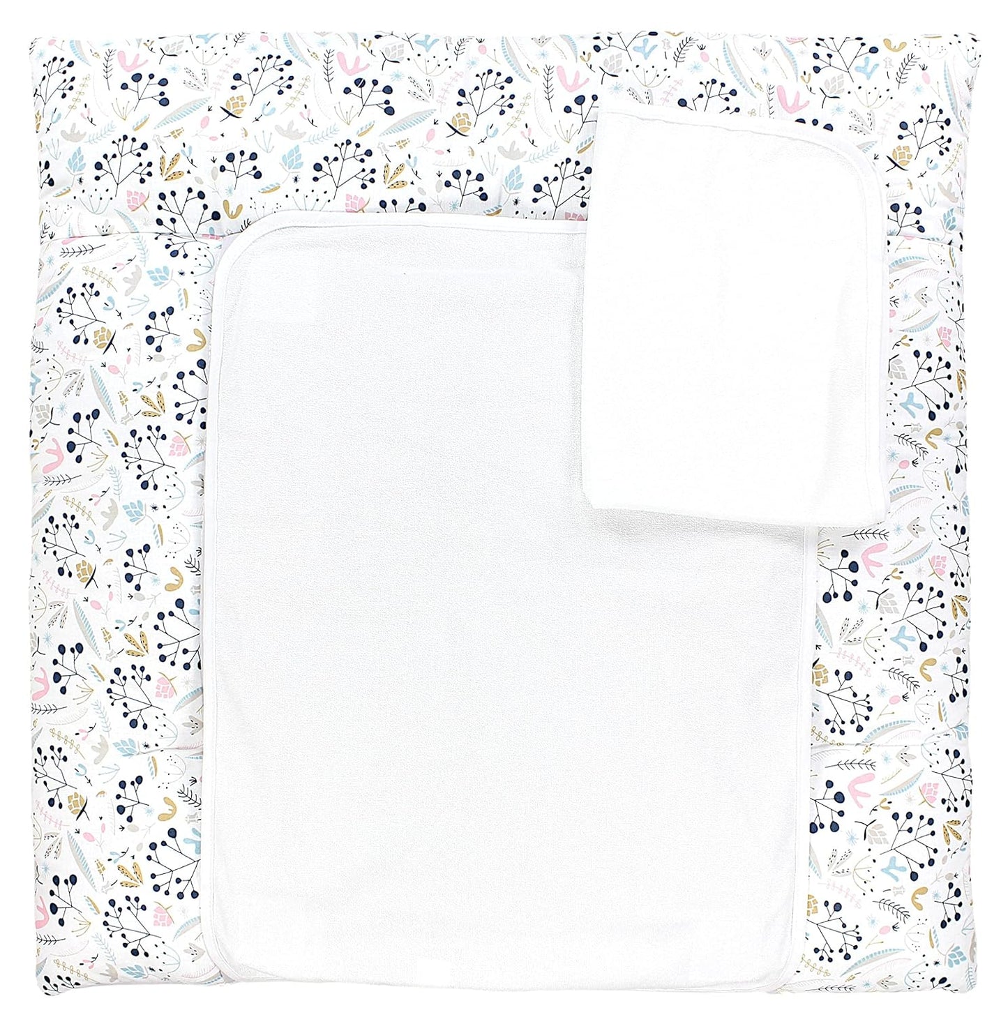 Wickelauflage inkl. 2 Frotteebezüge, Vogelbeere 70x70 cm (1er Pack)