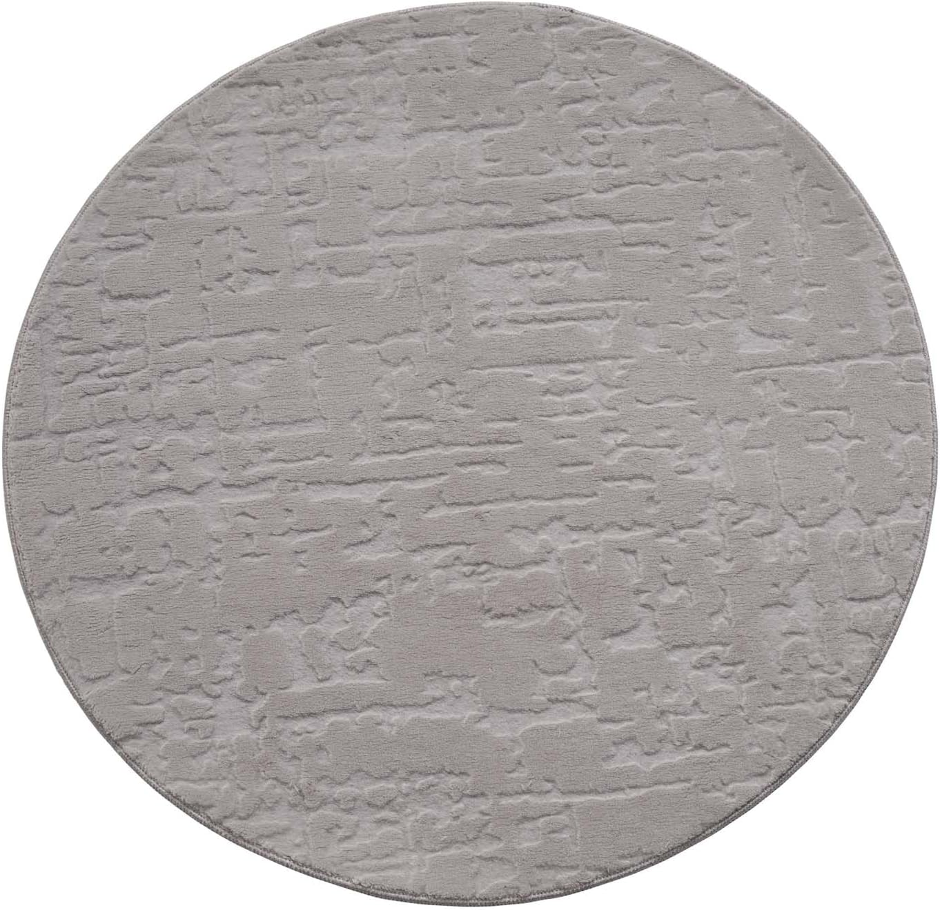 Runder Badematte, rutschfest, Grau Vintage 120 cm (Rund)