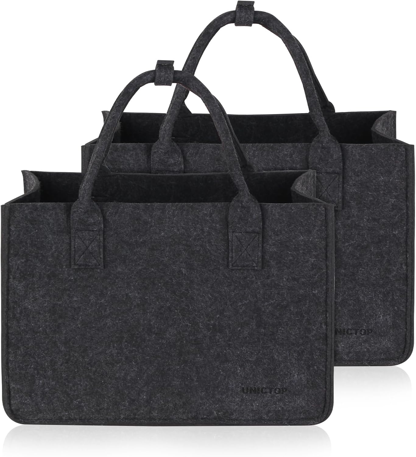 2er Einkaufskorb-Set, faltbar, 30 Liter, Dunkelgrau
