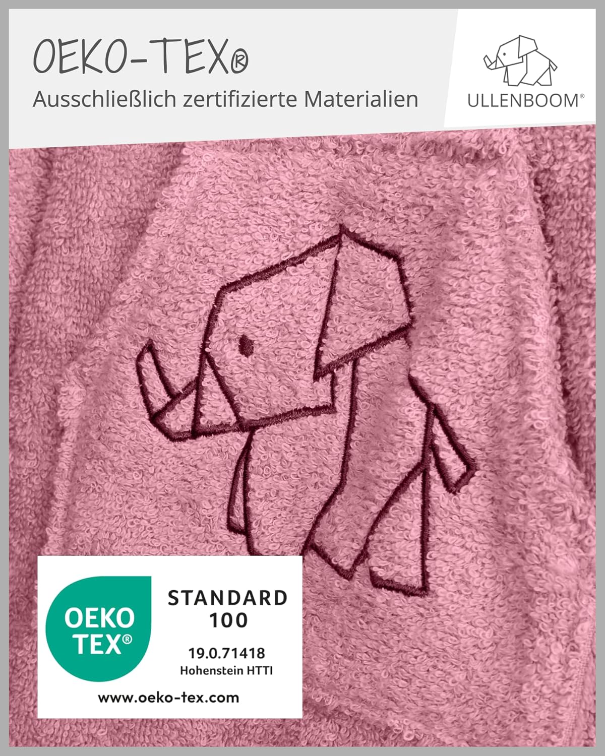 Badeponcho für Babys und Kleinkinder, Rosa Badeponcho