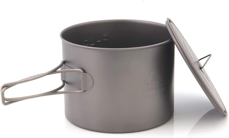 Ultraleichter Titan-Topf mit Deckel, 1300ml