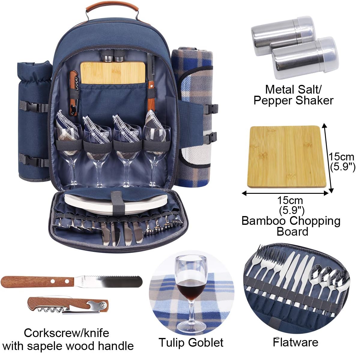 Picknick Rucksack, Marine / 4 person