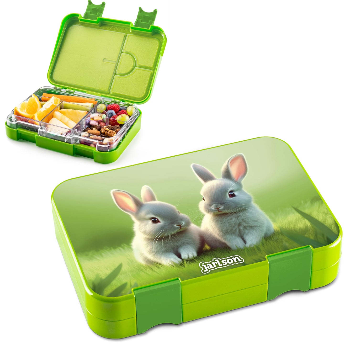 Auslaufsichere Bento Lunchbox mit Trennfächern Toni, Kaninchen