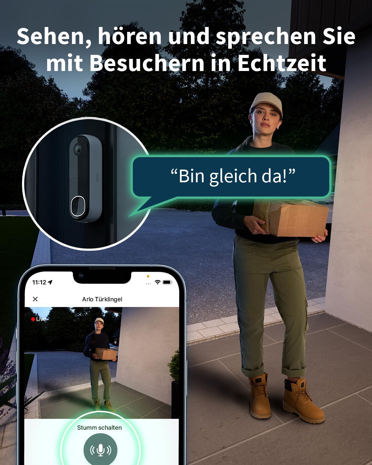 Essential 2 HD Video-Türklingel mit Kamera & Bewegungsmelder