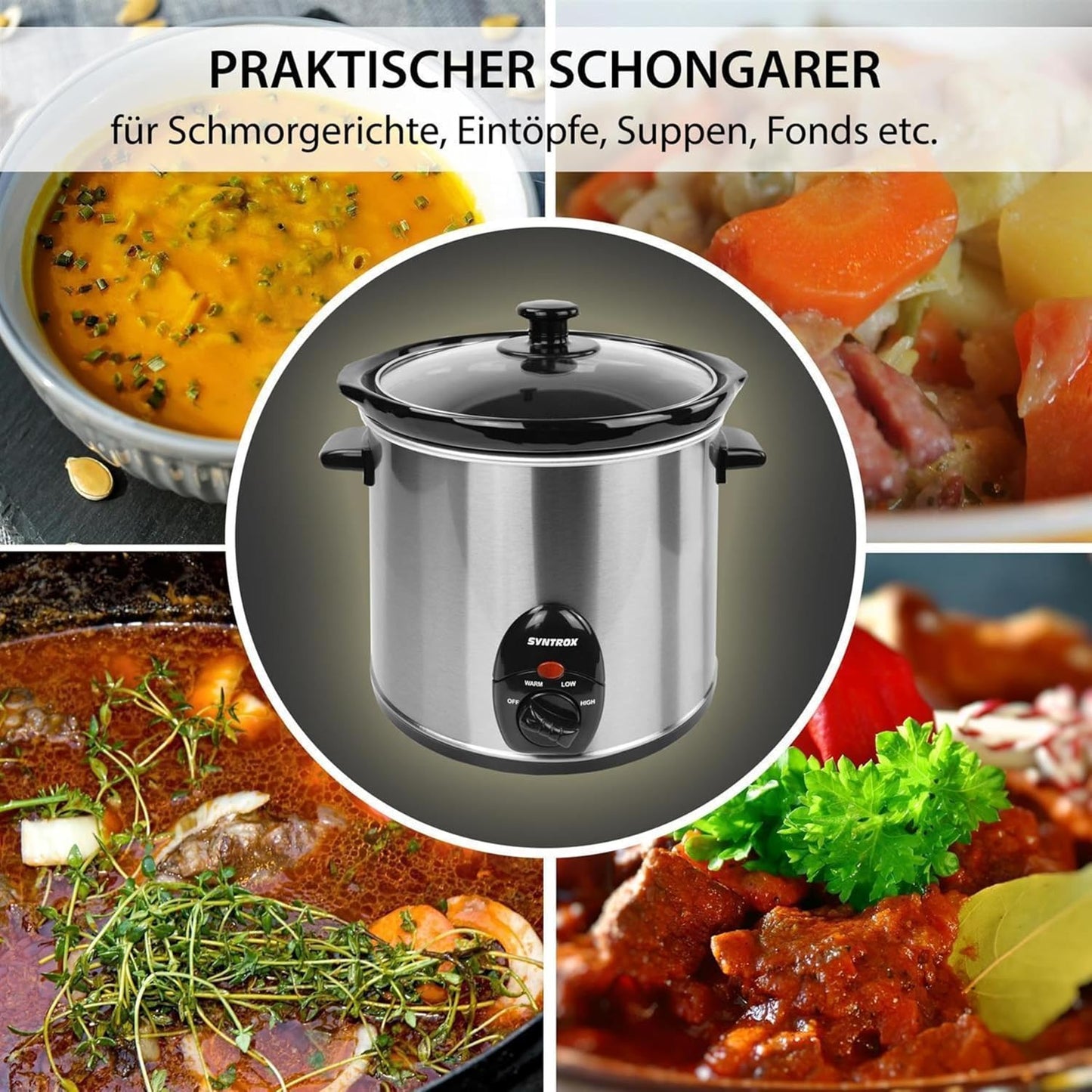 Slow Cooker Delira mit Warmhaltefunktion
