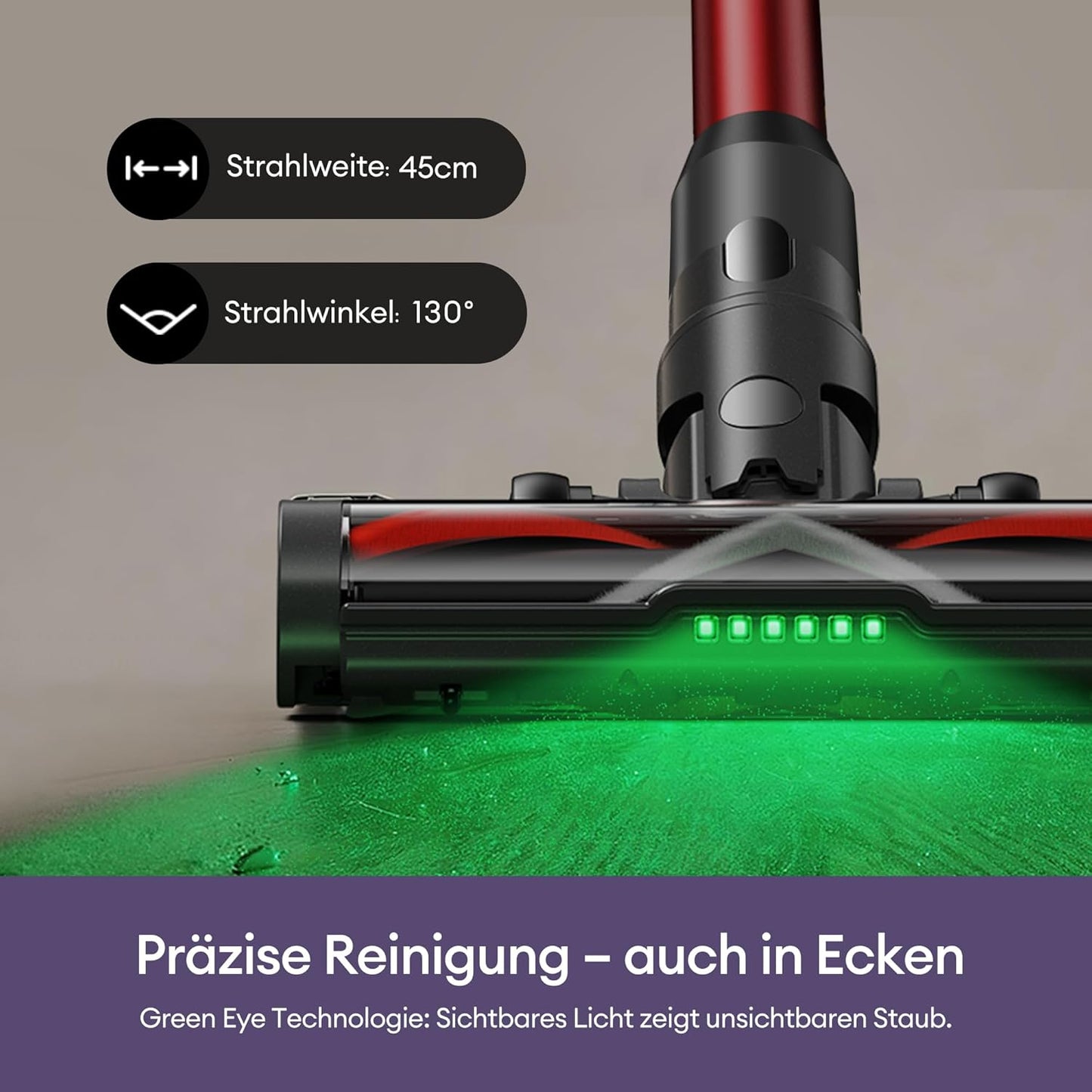 U18 Pro Akkustaubsauger mit Multi-Zyklon-Filtration, Rot