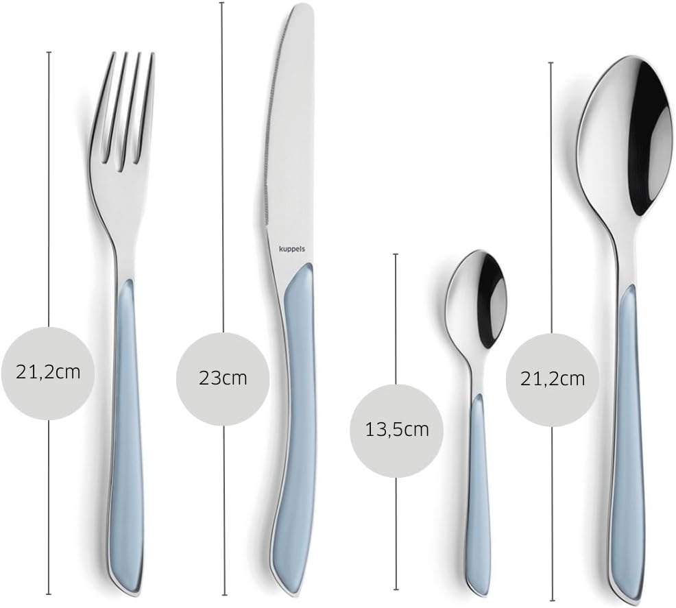 24-teiliges Prisma Besteckset für 6 Personen, 24-teilig Himmelblau | 24-teilig