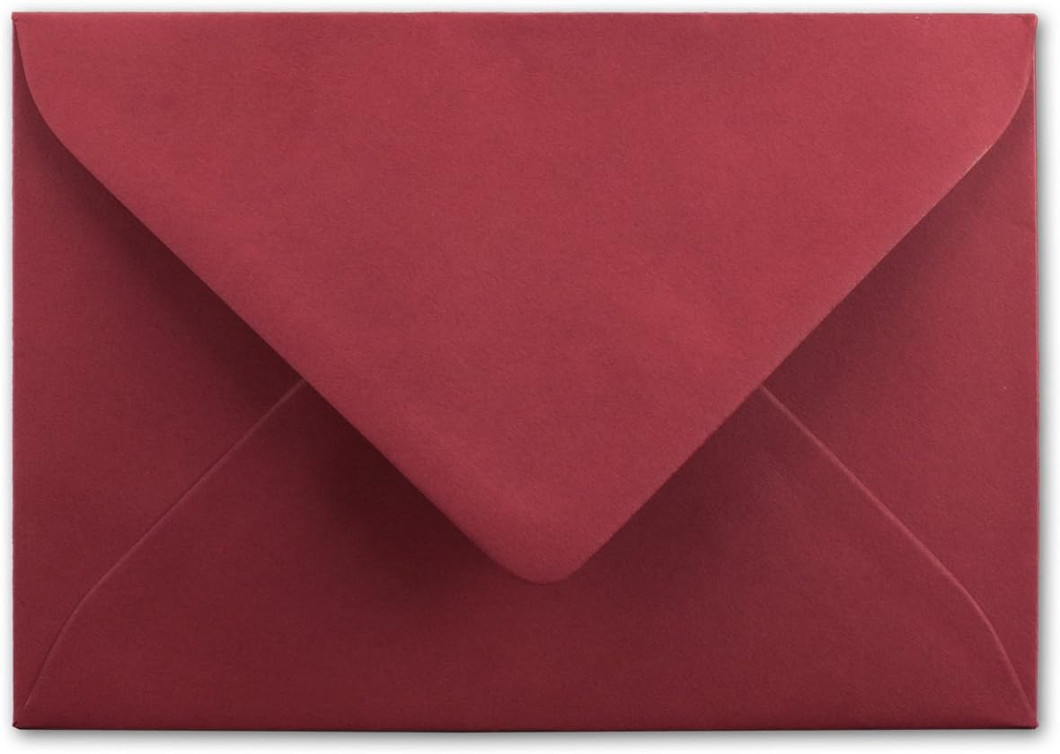 Briefumschläge DIN C6 (200 Stück), 200 Umschläge 14-Dunkelrot