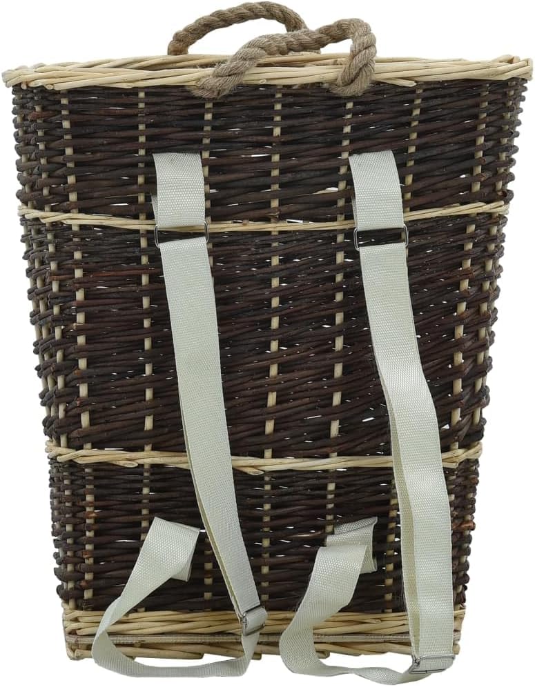 Rückentragekorb aus Weide, 44.5 x 37 x 50 cm