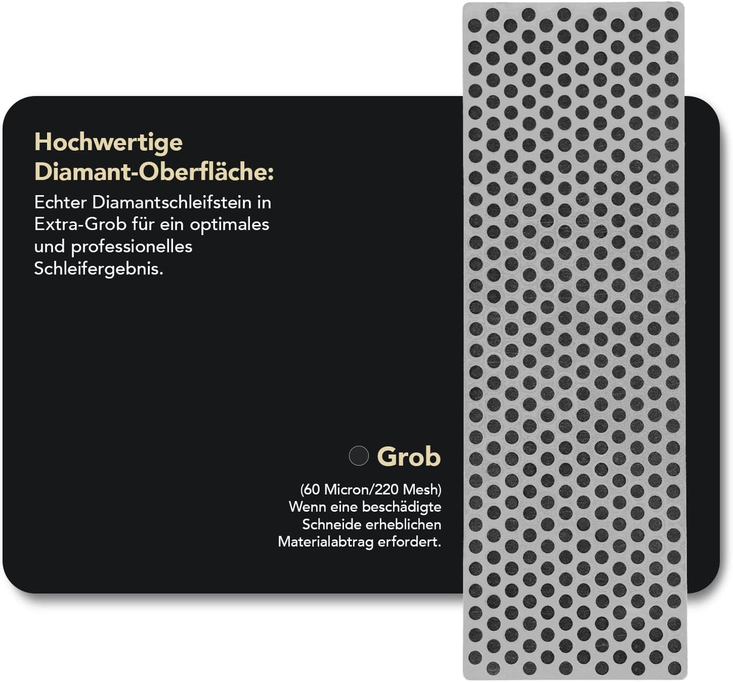 Diamant-Schleifstein in Holzbox, extra-grob, 15.2 cm / 6 Zoll - Extra-Grob